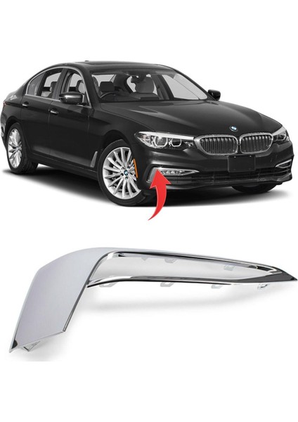 Bmw G30 Sis Far Çerçevesi Krom Ön Sağ 2017-2019 51117385284