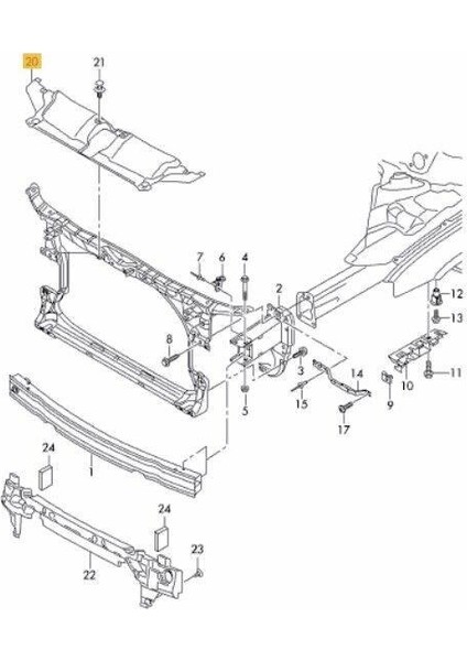 Audi A6 Ön Panel Üst Kaplama 2011-2014 4G0807081 fiyatları