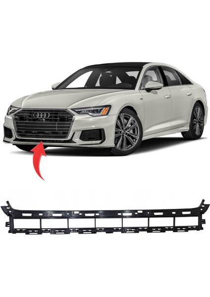 Audi A6 Ön Tampon Orta Izgara S Line 2019-2022 4K0807683A