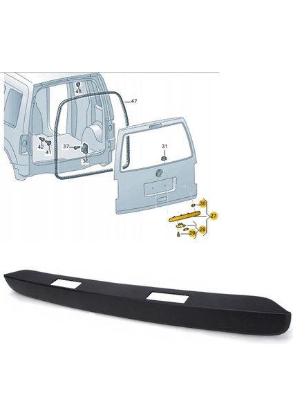 Vw Caddy Bagaj Kapağı Plaka Lamba Çıtası 2009-2015 2K5827574R