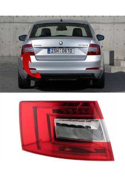 Skoda Octavia Sol Stop Lambası Ledli 2013-2017 5E5945111A