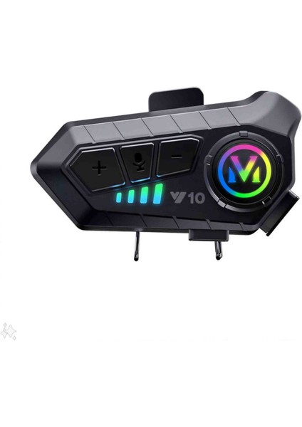 Y10 Motosiklet Kablosuz Kask Kulaklık Intercom Bluetooth 5.3 Su Geçirmez