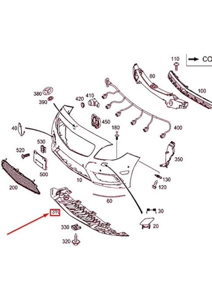 Mercedes B Class W246 Ön Tampon Alt Muhafaza 12-14 A2468850036 fiyatları