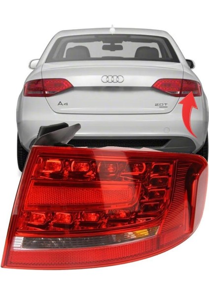 Audi A4 Sağ Dış Stop Lambası Ledli 2008-2012 8K5945096B
