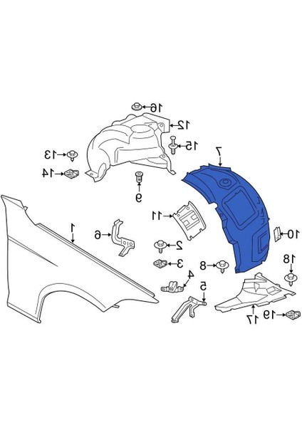 Bmw 3 Serisi F30 Sağ Ön Çamurluk Davlumbazı 2012-2019 51717260726 fiyatları