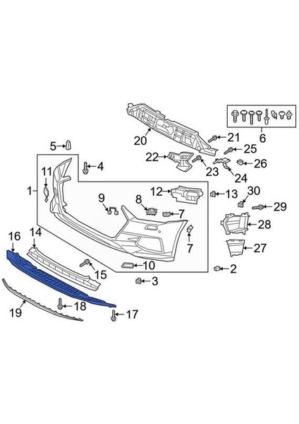 Audi A7 Ön Tampon Alt Spoyler 2019 Sonrası 4K8807611A fiyatları
