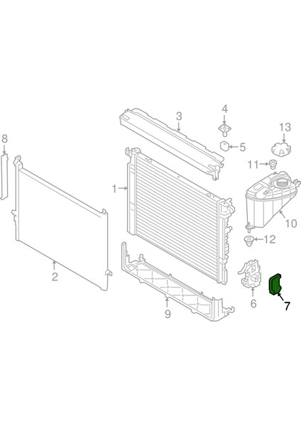 Bmw G30 G31 G11 G12 Radyatör Alt Braketi Sağ 17118632140 fiyatları