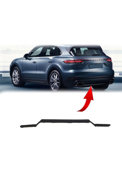 Porsche Cayenne Arka Tampon Kaplama Çıtası 2018-2022 9Y0807649