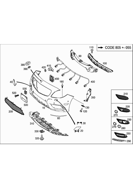 B Serisi W246 Ön Tampon Alt Yarasa Bakaliti 14-18 A2468850136 fiyatları
