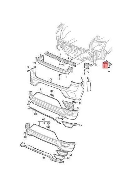 Vw T-Roc Arka Tampon Braketi Sağ 2018-2021 2GA807394 fiyatları