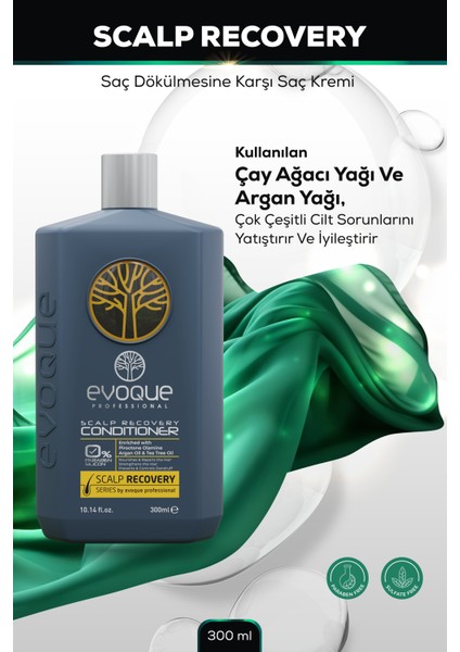 Scalp Recovery Saç Dökülmesine Karşı Saç Kremi, Argan ve Çay Ağacı Yağ, Sülfatsız Parabensiz, 300ML fırsatları