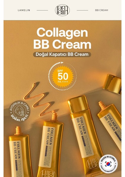 Kolajen İçeren Doğal Kapatıcılık Sağlayan Nemlendirici Spf 50 + Pa ++++ Lamelin Collagen Bb Cream