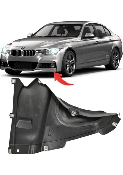 Bmw F30 Lci M-Tech Sol Ön Kürek Bakaliti 51718055019