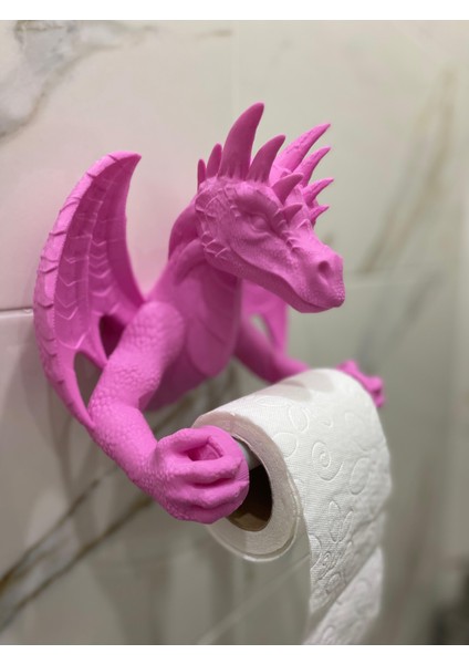 KemX3D Dragon Şık Tuvalet Kağıtlığı - Tuvalet Kağıdı Tutucu