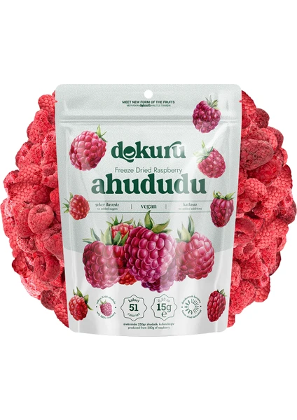 Ahududu Kuru Meyve Cipsi - Dondurularak Kurutulmuş Freeze Dried Çıtır Frambuaz