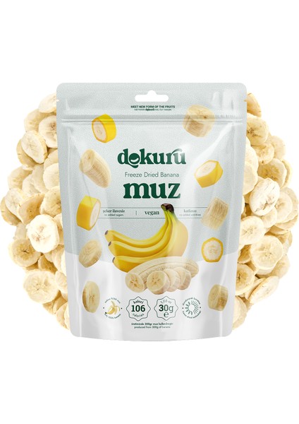 Muz Kuru Meyve Cipsi - Dondurularak Kurutulmuş Freeze Dried Çıtır Muz