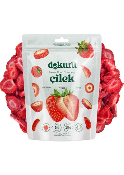 Freeze Dried Çilek Dondurularak Kurutulmuş Çıtır Çilek Meyve Cipsi