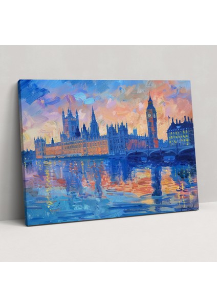 Parlamento Binası Londra Duvar Sanatı - Claude Monet, Kanvas Tablo, Duvar Sanatı, Kanvas Tablo, 50X30