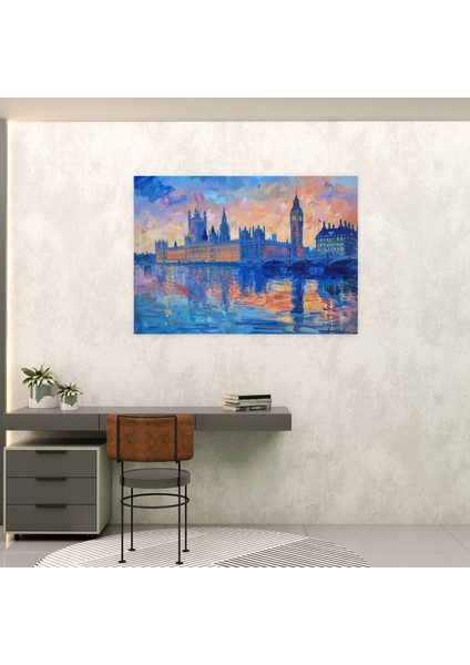 Parlamento Binası Londra Duvar Sanatı - Claude Monet, Kanvas Tablo, Duvar Sanatı, Kanvas Tablo, 50X30