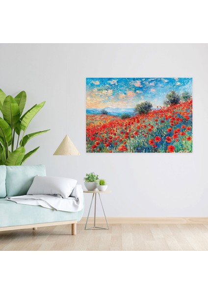 Haşhaş Tarlası Claude Monet Kanvas Tablo - Claude Monet, Ev Dekorasyonu, Claude Monet, 50X30 fiyatları
