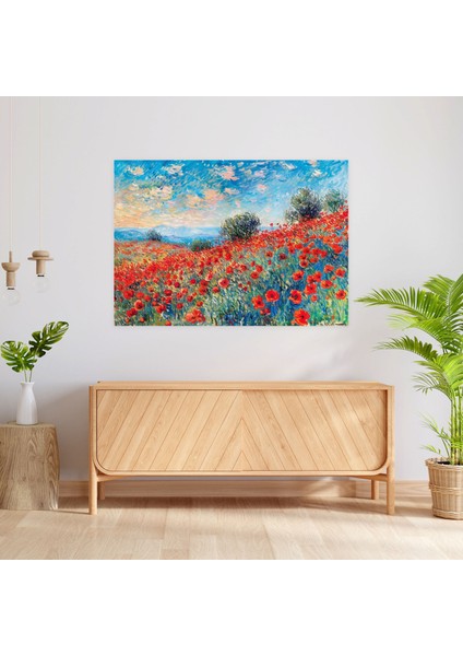 Haşhaş Tarlası Claude Monet Kanvas Tablo - Claude Monet, Ev Dekorasyonu, Claude Monet, 50X30 modelleri