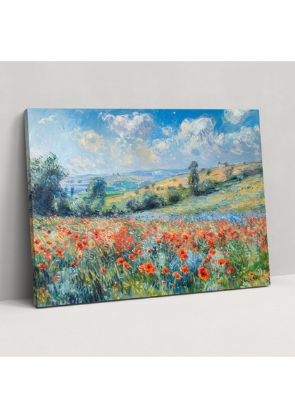 Haşhaş Tarlası Claude Monet Duvar Tablosu - Claude Monet, Duvar Sanatı, Claude Monet, Ev Dekorasyonu, 50X30