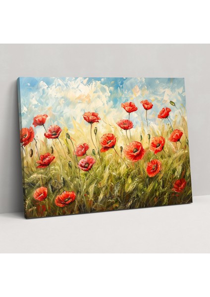 Claude Monet Gelincik Tarlası Duvar Süslemesi - Claude Monet, Kanvas Tablo, Claude Monet, Duvar Süslemesi, 50X30