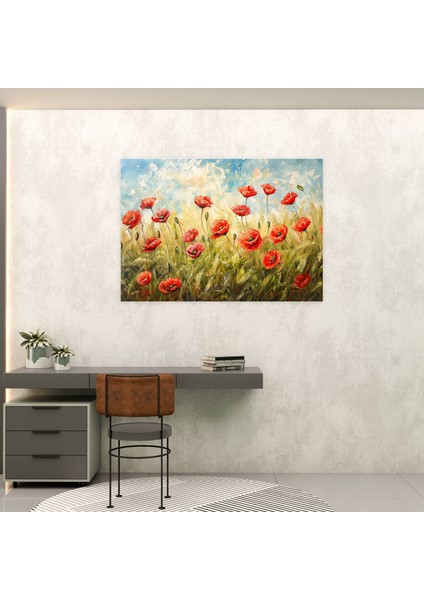 Claude Monet Gelincik Tarlası Duvar Süslemesi - Claude Monet, Kanvas Tablo, Claude Monet, Duvar Süslemesi, 50X30 modelleri