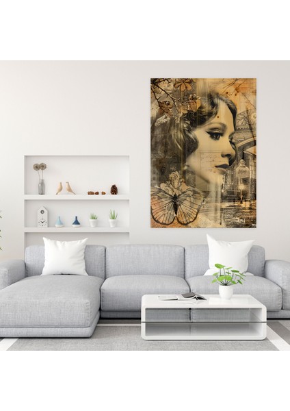 Vintage Dadaizm Kanvas Tablo - Dadaizm, Duvar Süslemesi, Kanvas Tablo, 30X50 Kanvas Tablo, 30X50
