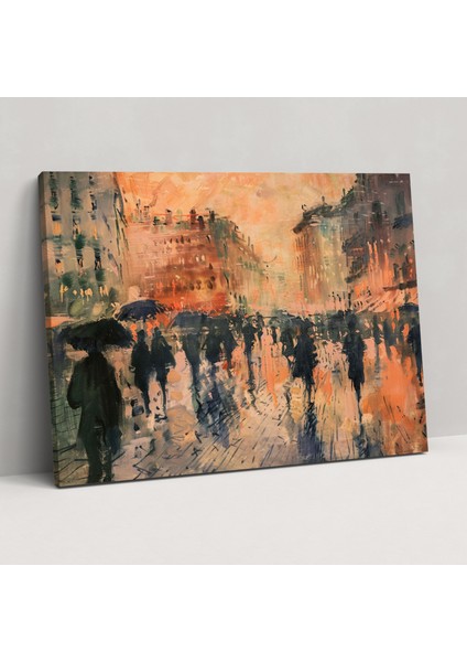 Şehir Manzarası Kalabalık Sokaklar Duvar Sanatı - Claude Monet, Kanvas Tablo, Claude Monet, Duvar Sanatı, 50X30