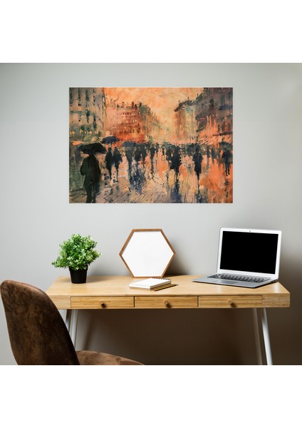 Şehir Manzarası Kalabalık Sokaklar Duvar Sanatı - Claude Monet, Kanvas Tablo, Claude Monet, Duvar Sanatı, 50X30 modelleri