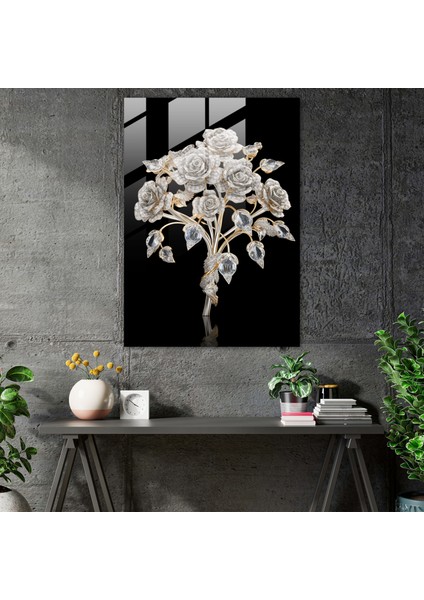 Pırlanta Buket Cam Baskı - Pırlanta, Cam Sanatı, Cam Baskı, Pırlanta, 30X45 modelleri