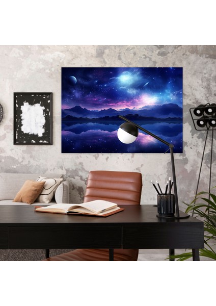 Serene Galaxy Yıldızlı Kanvas Tablo - Dünya, Duvar Sanatı, Galaksi, Serene, 50X30 fiyatları