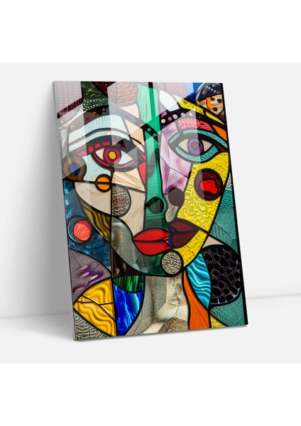 Picasso Kübizm Cam Baskıyla Yüzleşiyor - Kübizm, Cam Baskı, Cam Sanatı, Modern Sanat, 60X90