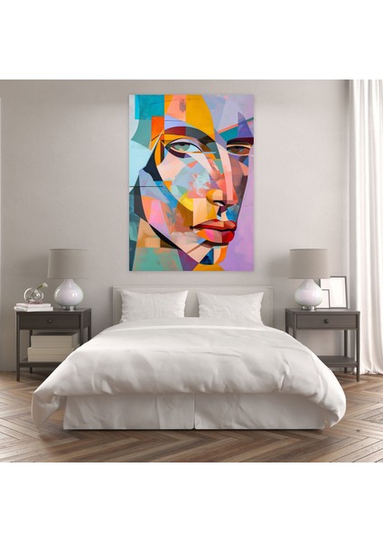 Kübizm Kanvas Tablo Duvar Tablosu - Kübizm, Soyut Portreler, Kanvas Tablo, Kanvas Tablo, 30X50