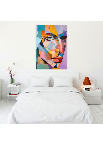 Kübizm Kanvas Tablo Duvar Tablosu - Kübizm, Soyut Portreler, Kanvas Tablo, Kanvas Tablo, 30X50