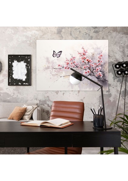 Kelebekler Geleneksel Duvar Sanatı - Kurutulmuş Kelebekler, Çin Mürekkebi Tablosu, Kanvas Tablo, Geleneksel, 50X30 modelleri