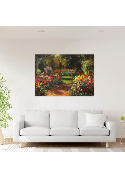 Çiçek Açan Çiçek Bahçesi Claude Monet Duvar Tablosu - Claude Monet, Duvar Sanatı, Kanvas Tablo, Claude Monet, 50X30 fiyatları