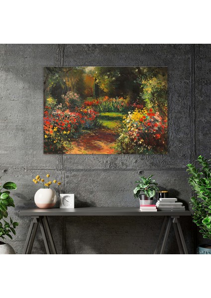 Çiçek Açan Çiçek Bahçesi Claude Monet Duvar Tablosu - Claude Monet, Duvar Sanatı, Kanvas Tablo, Claude Monet, 50X30 modelleri