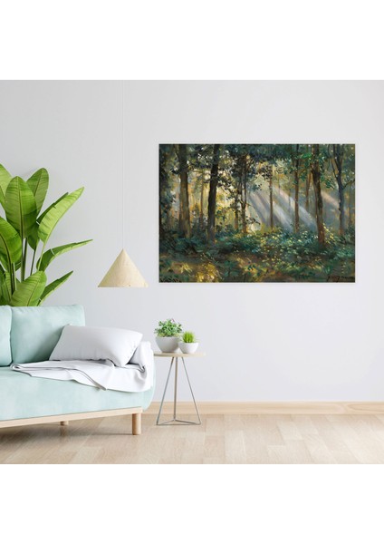 Ağaçların Arasından Güneş Işığı Claude Monet Kanvas Tablo - Claude Monet, Kanvas Tablo, Duvar Dekorasyonu, Duvar Sanatı, 50X30 modelleri