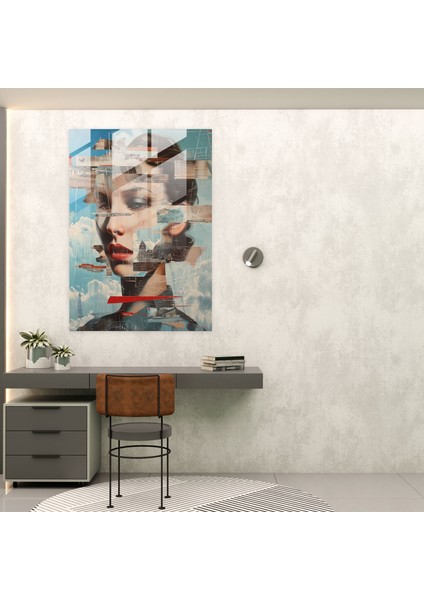 Dadaizm Modern Sanat - Bozulmuş Portreler ve Manzaralar - Dadaizm, Cam Duvar Sanatı, Cam Baskı, Portreler, 30X45 modelleri