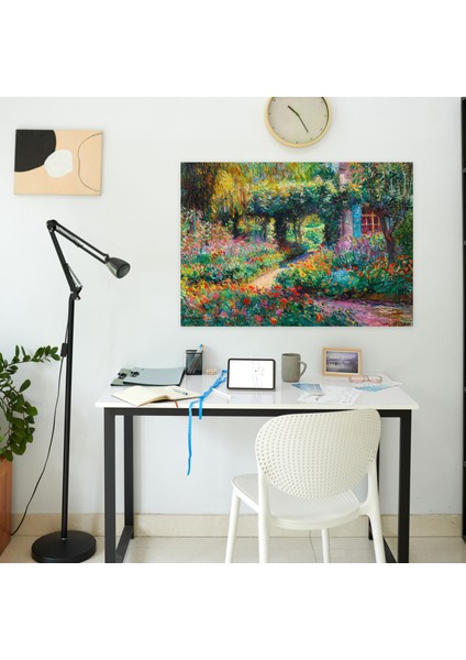 Sanatçının Giverny'deki Bahçesi Claude Monet Kanvas Tablo - Claude Monet, Kanvas Tablo, Ev Dekorasyonu, 50X30 modelleri