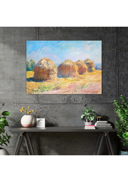 Saman Yığını, Öğle Güneşi Claude Monet Kanvas Tablo - Claude Monet, Kanvas Tablo, Claude Monet, Duvar Dekorasyonu, 50X30