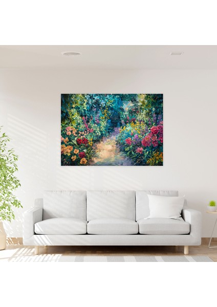 Claude Monet Kanvas Tablo - Canlı Çiçek Bahçesi Duvar Dekorasyonu - Claude Monet, Ev Dekorasyonu, Kanvas Tablo, Claude Monet, 50X30 fiyatları