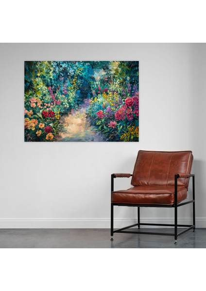 Claude Monet Kanvas Tablo - Canlı Çiçek Bahçesi Duvar Dekorasyonu - Claude Monet, Ev Dekorasyonu, Kanvas Tablo, Claude Monet, 50X30 modelleri