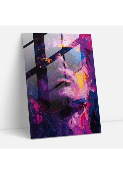 Raw Emotion Cam Tablo - Ekspresyonizm, Ev Dekorasyonu, Cam Duvar Sanatı, Modern Sanat, 30X45