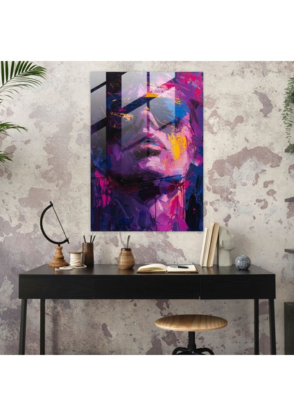 Raw Emotion Cam Tablo - Ekspresyonizm, Ev Dekorasyonu, Cam Duvar Sanatı, Modern Sanat, 30X45 fiyatları