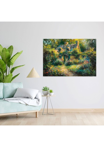 Rahat Kır Evi Claude Monet Duvar Dekorasyonu - Claude Monet, Claude Monet, Duvar Sanatı, Kanvas Tablo, 50X30