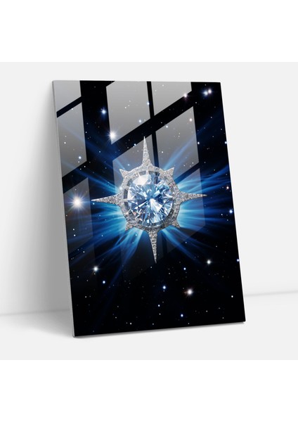 Diamond Glass Art - Elmas, Wonder, Modern Sanat, Duvar Dekorasyonu, 30X45