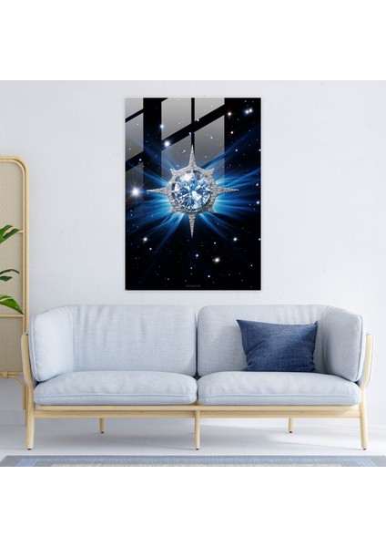 Diamond Glass Art - Elmas, Wonder, Modern Sanat, Duvar Dekorasyonu, 30X45